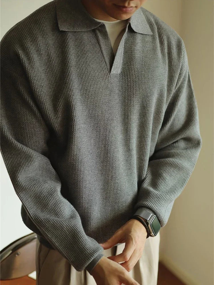 Max™| Vintage Knitted Polo Sweater